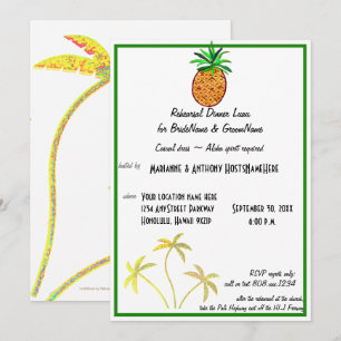 Ananas Luau Rehearsel Abendessen Einladung