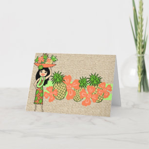 Ananas Luau Tropical Greeting Cards Karte