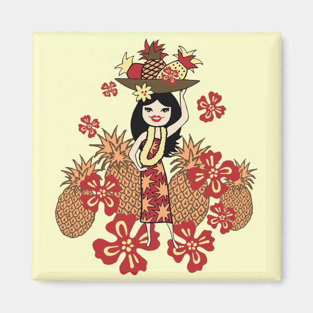 Ananas Luau Tropische Magnete (Vorne)