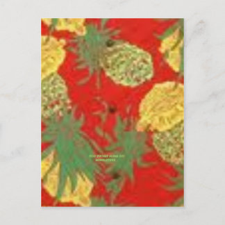 Ananas Mainia (Vintag Aloha Print) Postkarte