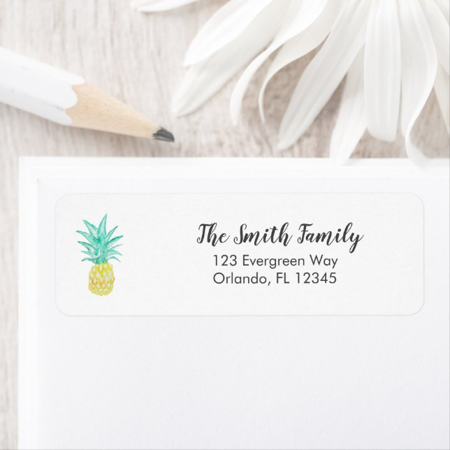 Ananas Malerei Fruit Art Address Label (Insitu)