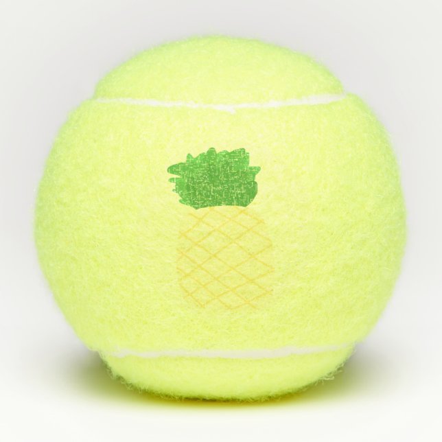 Ananas-Malerei Tennisbälle (Vorderseite)