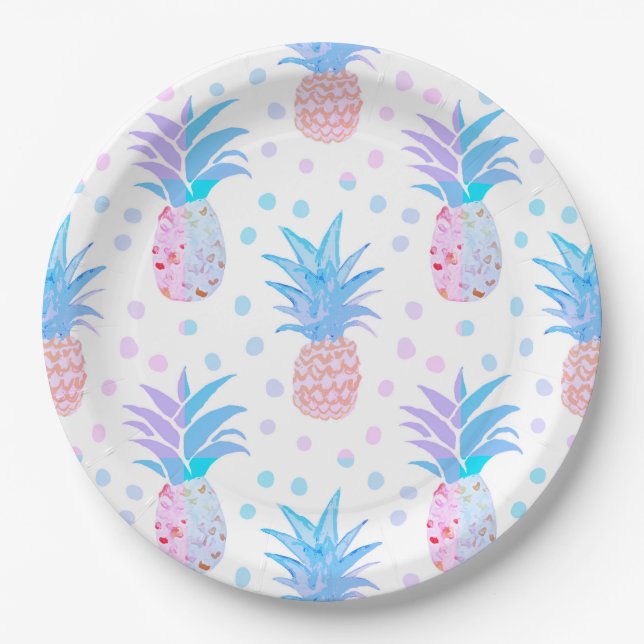 Ananas-Malerei tropische Napkins Pappteller (Vorderseite)