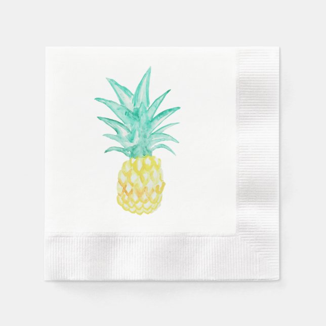 Ananas-Malerei tropische Napkins Serviette (Vorderseite)