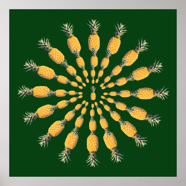 Ananas-Mandala Poster (Vorne)