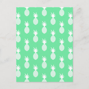 Ananas-Minzmuster 2 Postkarte