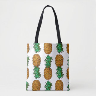 Ananas mit Blätter. Nahtloses Muster mit Tropen