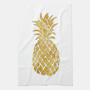 Ananas mit Goldaussehen Handtuch
