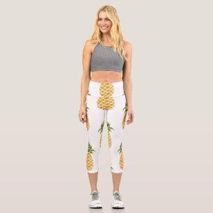 Ananas mit handgemalten Ananas, Aquarell. Capri Leggings