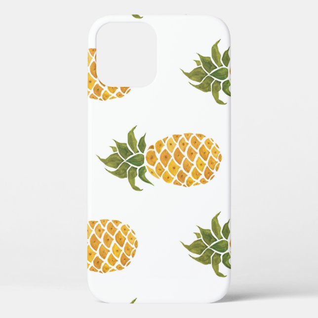 Ananas mit handgemalten Ananas, Aquarell. Case-Mate iPhone Hülle (Rückseite)