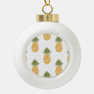 Ananas mit handgemalten Ananas, Aquarell. Keramik Kugel-Ornament