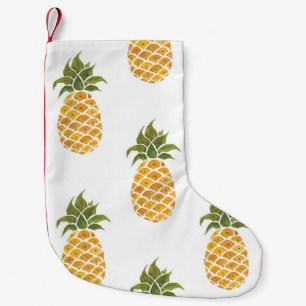 Ananas mit handgemalten Ananas, Aquarell. Kleiner Weihnachtsstrumpf
