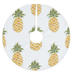 Ananas mit handgemalten Ananas, Aquarell. Polyester Weihnachtsbaumdecke