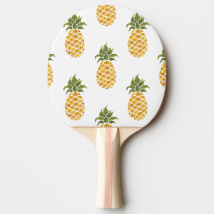 Ananas mit handgemalten Ananas, Aquarell. Tischtennis Schläger