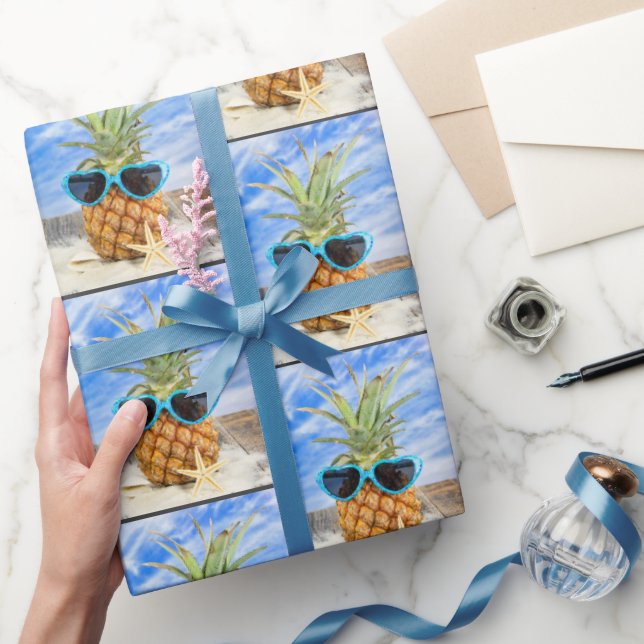 Ananas mit Herzsonne Geschenkpapier (Schenken)
