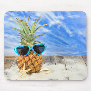 Ananas mit Herzsonne Mousepad