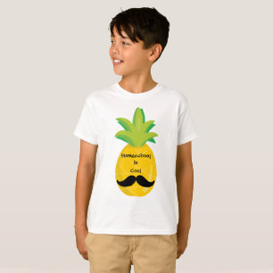 Ananas mit Mustache Homeschool ist Cool T-Shirt