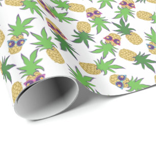 Ananas mit Sonnenbrille Muster Geschenkpapier