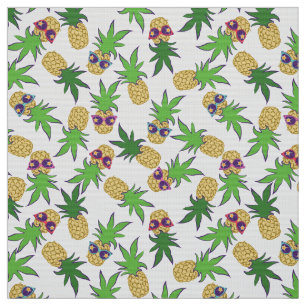 Ananas mit Sonnenbrille-Muster Stoff