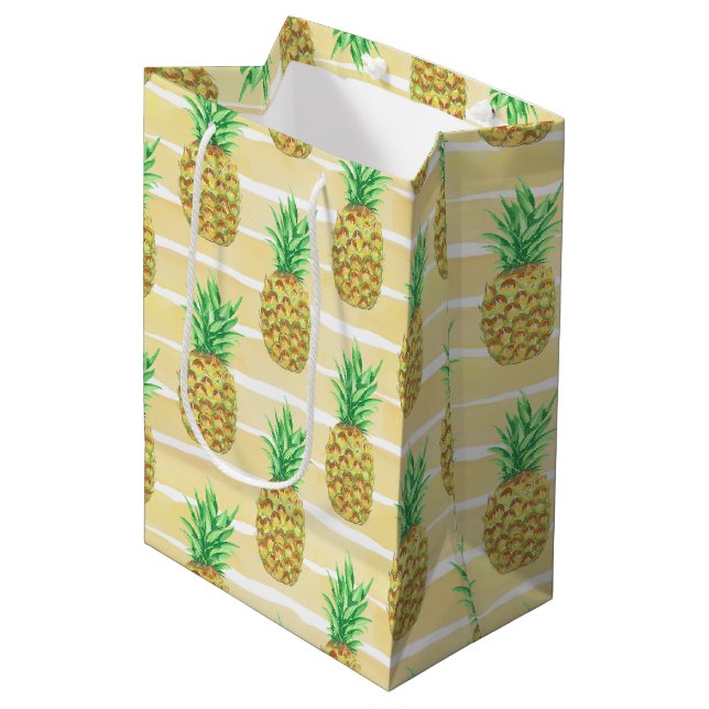 Ananas Mittlere Geschenktüte (Vorderseite Schrägansicht)