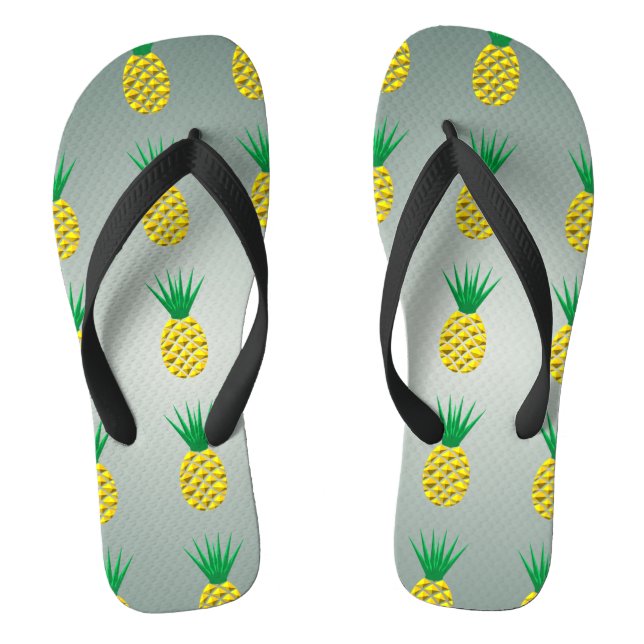 Ananas Moderner, stilisierter Trendy Vector Flip Flops (Fußbett)