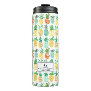 Ananas Monogramm Thermal Tumbler Thermosbecher