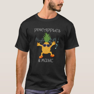 Ananas Musiknoten Clef Vitamine Tropische Früchte T-Shirt