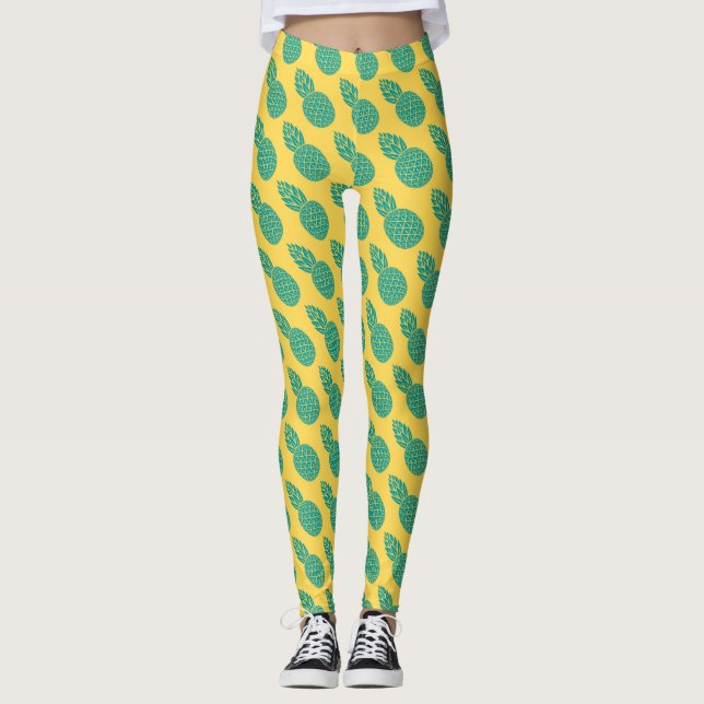 Ananas-Muster 2 Leggings (Vorderseite)