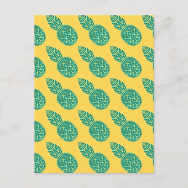 Ananas Muster 2 Postkarte (Vorderseite)