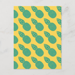 Ananas Muster 2 Postkarte