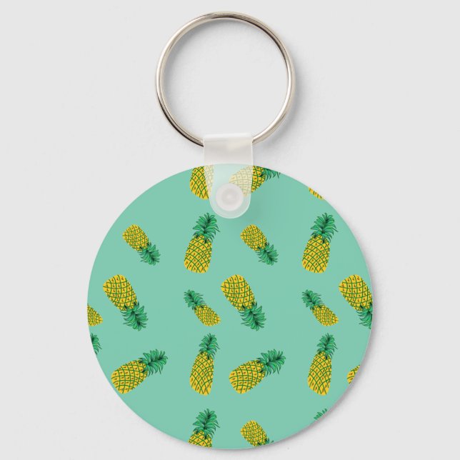 Ananas Muster auf Schlüsselanhänger (Vorderseite)