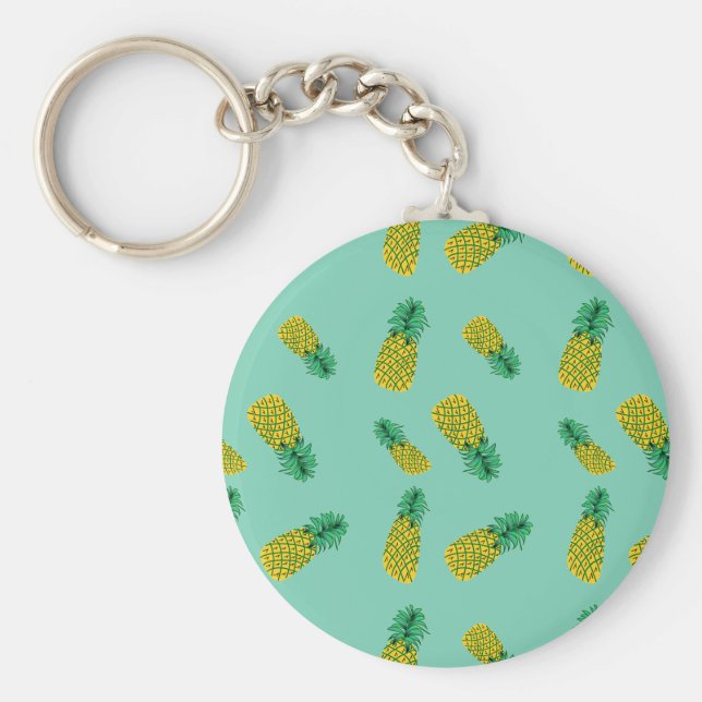 Ananas Muster auf Schlüsselanhänger (Vorne)