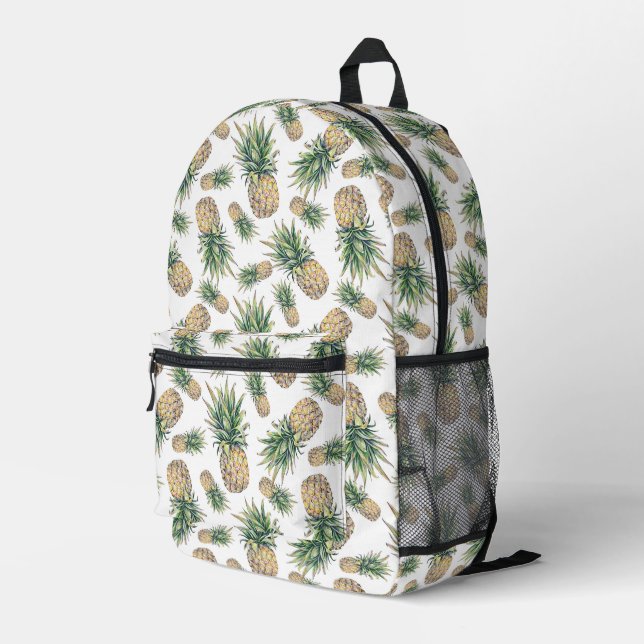 Ananas-Muster Bedruckter Rucksack (Rückseitige Ecke Rechts)
