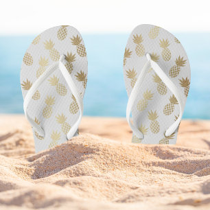Ananas-Muster Flip Flops