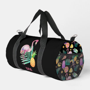 Ananas-Muster für tropische Vögel Duffle Bag