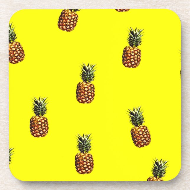 Ananas-Muster Getränkeuntersetzer (Vorderseite)