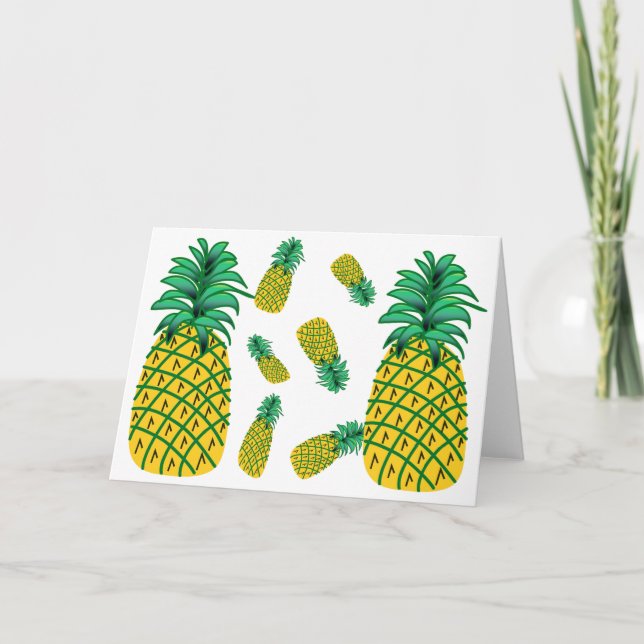 Ananas Muster Grußkarte Karte (Vorderseite)