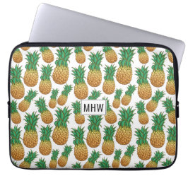 Ananas Muster individuelle Laptop-Ärmel für Monogr Laptopschutzhülle