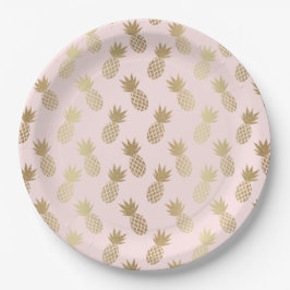 Ananas-Muster Pappteller