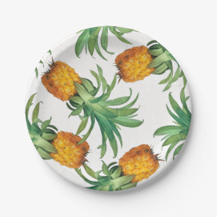 Ananas-Muster Pappteller