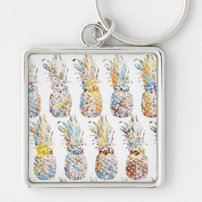 Ananas-Muster Schlüsselanhänger (Vorne)