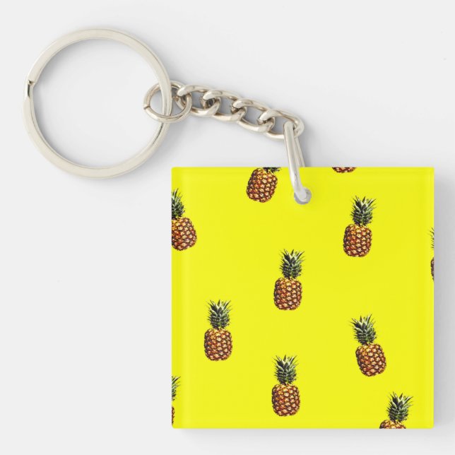 Ananas-Muster Schlüsselanhänger (Vorderseite)