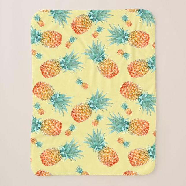 Ananas-Muster Sherpadecke (Vorderseite)