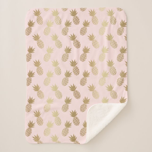 Ananas-Muster Sherpadecke (Vorderseite)