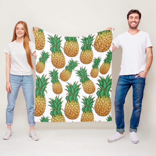 Ananas Muster Vliesdecke Fleecedecke (Beispiel)