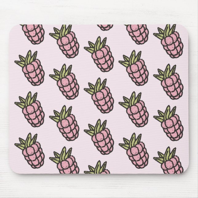 Ananas Muster Y2K Retro Funky Mousepad (Vorne)