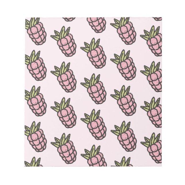 Ananas Muster Y2K Retro Funky Notizblock (Vorderseite)
