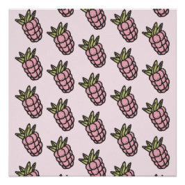 Ananas Muster Y2K Retro Funky Poster