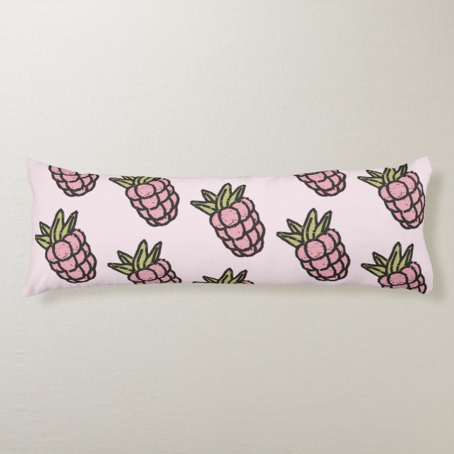 Ananas Muster Y2K Retro Funky Seitenschläferkissen (Vorderseite)