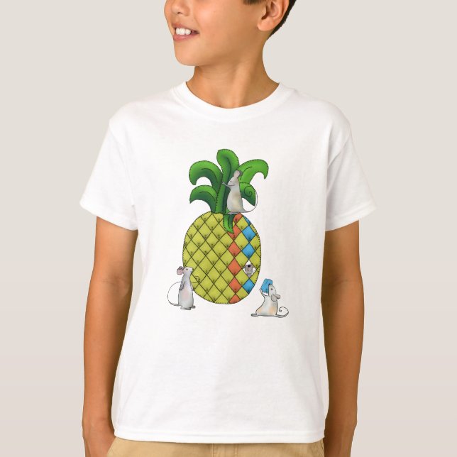 Ananas nähen T-Shirt (Vorderseite)